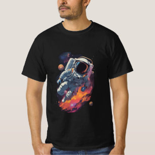 Ruimtevaarder Verdwaald in de Achtergrond van het  T-shirt