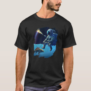 Ruimtevaarder Vissersboot Ruimte Oceaan Meer Cool T-shirt