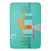 Ruimtevaardijhuis Cartoon Bath Mat (Voorkant Verticaal)