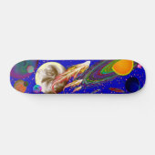 Ruimtevaardvak blauw skateboard (Horizontaal)