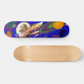 Ruimtevaardvak blauw skateboard (Horizontaal)