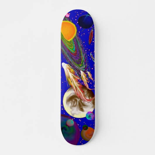 Ruimtevaardvak blauw skateboard (Voorkant)