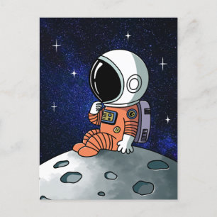 Ruimtevaart, astronaut, ruimtevaarder briefkaart