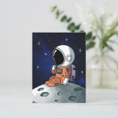 Ruimtevaart, astronaut, ruimtevaarder briefkaart (Staand voorkant)