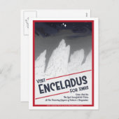 Ruimtevaart Kerst Briefkaart - Enceladus (Voorkant / Achterkant)