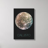 Ruimtevaart, Kosmos, Zonnestelsel, Maan Callisto Canvas Afdruk (Voorkant)