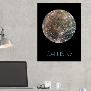 Ruimtevaart, Kosmos, Zonnestelsel, Maan Callisto Folie Afdrukken