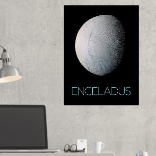 Ruimtevaart, Kosmos, Zonnestelsel, Maan Enceladus Folie Afdrukken