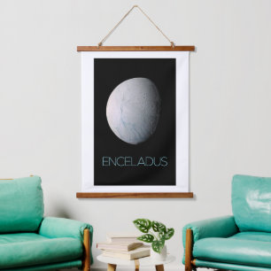 Ruimtevaart, Kosmos, Zonnestelsel, Maan Enceladus Hangend Wandkleed