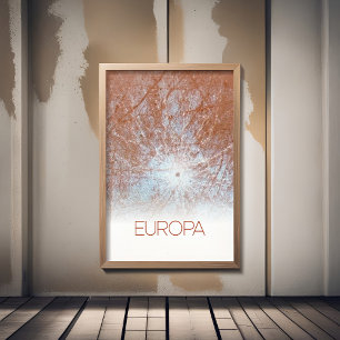 Ruimtevaart, Kosmos, Zonnestelsel, Maan Europa Poster