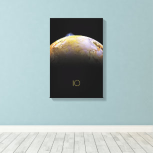 Ruimtevaart, Kosmos, Zonnestelsel, Maan IO Canvas Afdruk