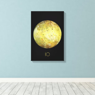 Ruimtevaart, Kosmos, Zonnestelsel, Maan IO Canvas Afdruk
