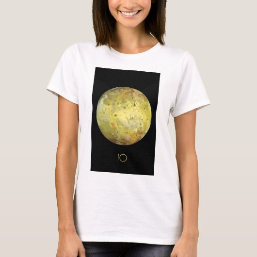 Ruimtevaart, Kosmos, Zonnestelsel, Maan IO T-shirt (Voorkant)
