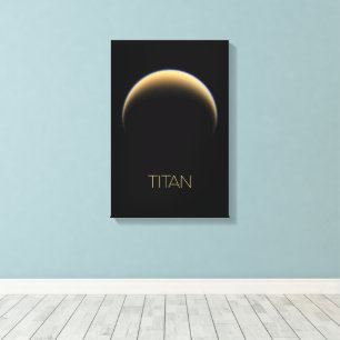 Ruimtevaart, Kosmos, Zonnestelsel, Maan Titan Canvas Afdruk