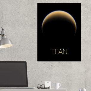 Ruimtevaart, Kosmos, Zonnestelsel, Maan Titan Folie Afdrukken