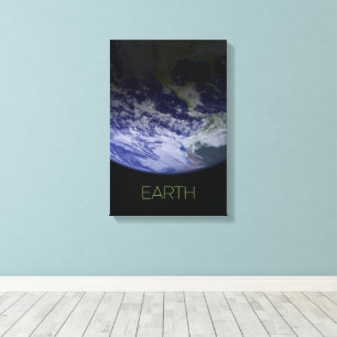 Ruimtevaart, Kosmos, Zonnestelsel, Planeet Aarde Canvas Afdruk