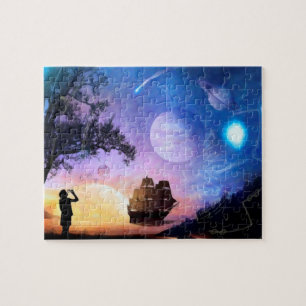 Ruimtevaart Kunstwerk Voyager Ruimtevaartuig Legpuzzel