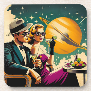 Ruimtevaart Leeftijd Las Vegas Martini Gangster Fe Bier Onderzetter