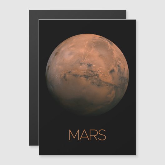 Ruimtevaart, Melkweg, Zonnestelsel, Planeet Mars Magnetische Uitnodiging (Voorkant / Achterkant)