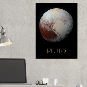 Ruimtevaart, Melkweg, Zonnestelsel, Planeet Pluto Folie Afdrukken