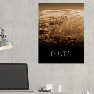 Ruimtevaart, Melkweg, Zonnestelsel, Planeet Pluto Folie Afdrukken