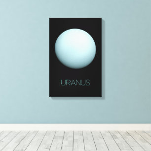 Ruimtevaart, Melkweg, Zonnestelsel, Planeet Uranus Canvas Afdruk