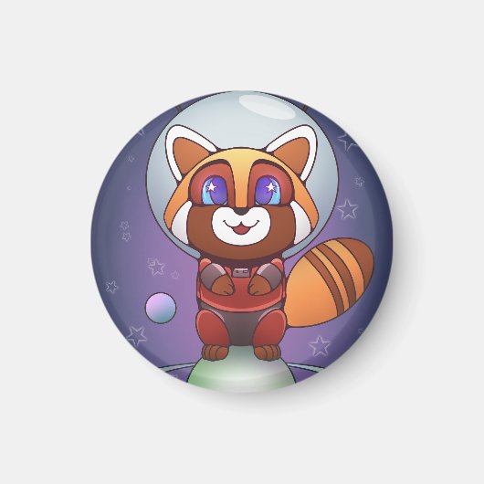 Ruimtevaart Panda Chippy! Magneet (Voorkant)