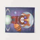 Ruimtevaart Panda Chippy! Wandkleed (Voorkant (horizontaal))