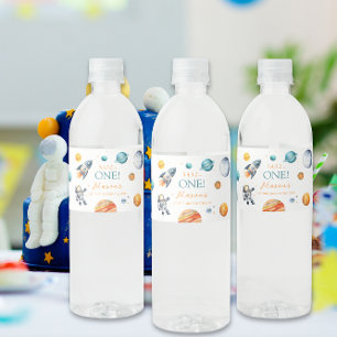 Ruimtevaart Verjaardag Waterfles Etiket