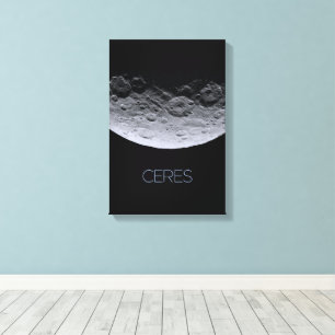 Ruimtevaart, zonnestelsel, dwergplaneet Ceres Canvas Afdruk
