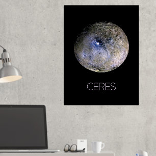 Ruimtevaart, zonnestelsel, dwergplaneet Ceres Folie Afdrukken