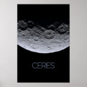 Ruimtevaart, zonnestelsel, dwergplaneet Ceres Poster (Voorkant)