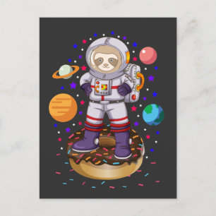 Ruimtevaartachtige astronaut Galaxy Planet Donut S Briefkaart