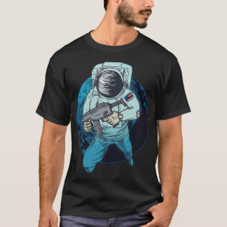 ruimtevaartasteroïde defender astronaut t-shirt