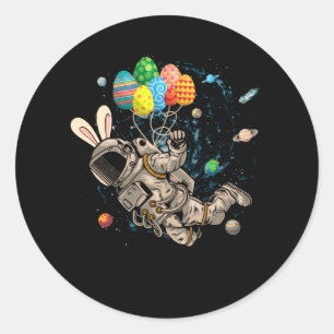 ruimtevaartastronaut bunny Ear Travel Galaxy met b Ronde Sticker