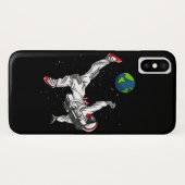 Ruimtevaartastronaut Football Cosmic Case-Mate iPhone Case (Achterkant (horizontaal))