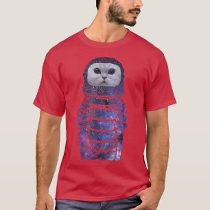 Ruimtevaartastronautenkat T Space Helmet Costume K T-shirt