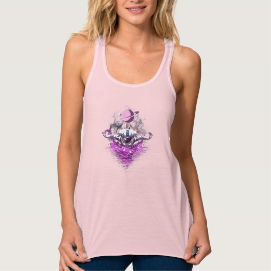 Ruimtevaartastronautenzwemmen Tanktop (Voorkant)