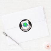 Ruimtevaartcommando 2.0 ronde sticker (Envelop)