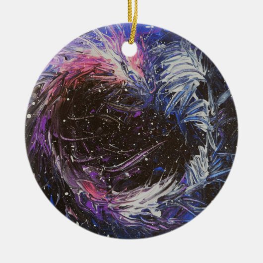 Ruimtevaartdraak Keramisch Ornament (Voorkant)