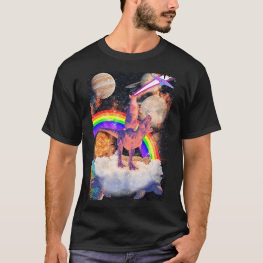 Ruimtevaarten die Trex Turtle Planets kosmisch mak T-shirt (Voorkant)