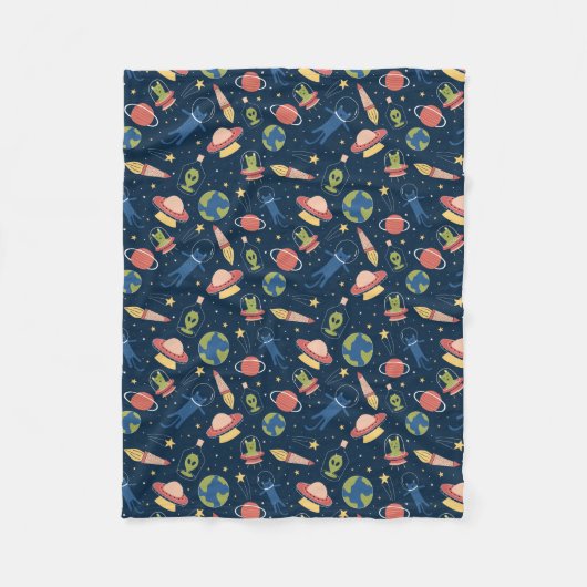 Ruimtevaarten Fleece Deken (Voorkant)