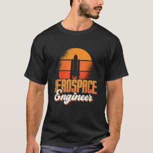 Ruimtevaartingenieur Ruimteraket Engineering Retro T-shirt