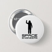 Ruimtevaartingenieurs Ronde Button Wit (Voorkant /achterkant)