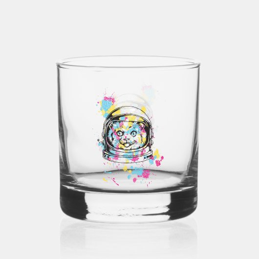 Ruimtevaartkat Whisky Glas (Voorkant)