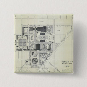Ruimtevaartnaaldcontainer voor luchtconceptiemater vierkante button 5,1 cm