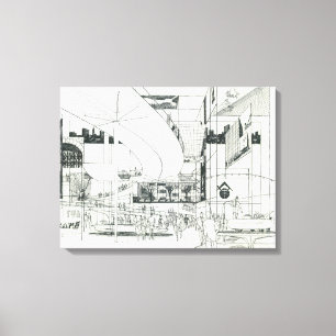 Ruimtevaartnaaldhuls Luchtvaartconcept Tekening 2 Canvas Afdruk
