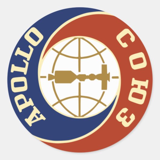 ruimtevaartprogramma van nasa apollo ronde sticker (Voorkant)