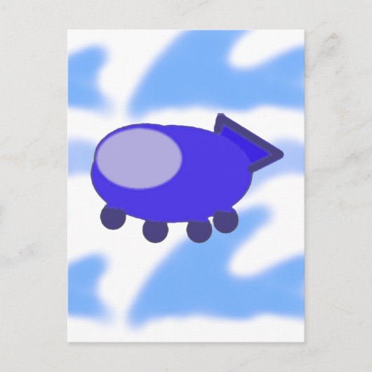 ruimtevaartreis briefkaart (Voorkant)