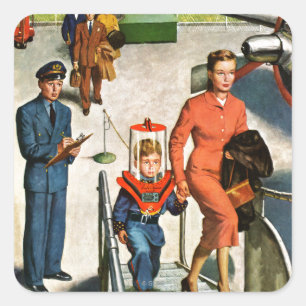 Ruimtevaartreiziger Vierkante Sticker